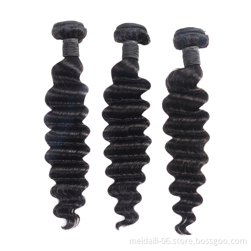 cuticle aligned unprocessed mink brazilian human hair loose deep wave bundles wholesale virgin human hair